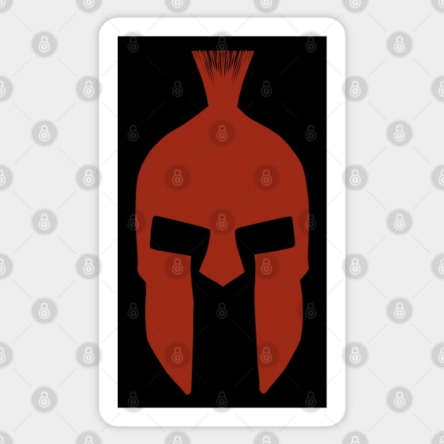 Red spartan helmet Sticker by PCMdesigner